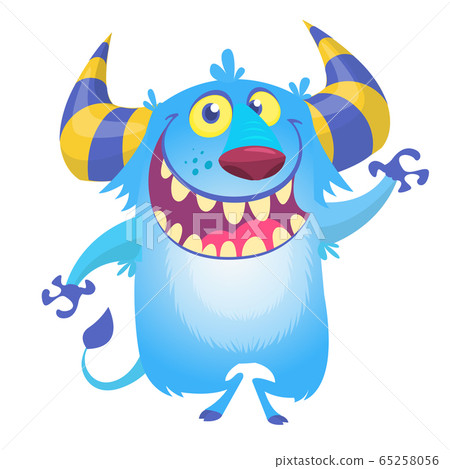 Funny cartoon monster. Vector illustration 65258056