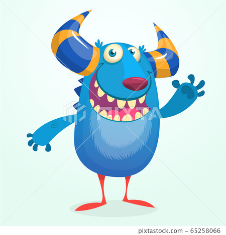 Funny cartoon monster. Vector illustration Funny cartoon monster. Vector illustration 65258066