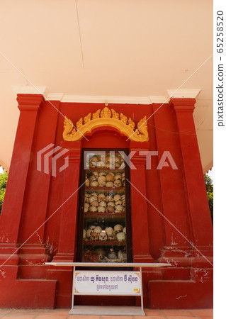 Killing Fields Skeletons are enshrined after the execution sites of genocide by Pol Pot in various parts of Cambodia 65258520