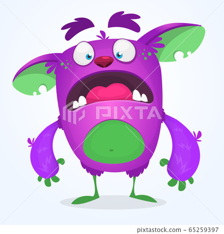 Cartoon funny monster. Halloween vector Cartoon funny monster. Halloween vector 65259397