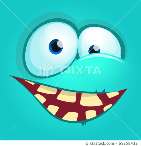 Cartoon monster face. Vector Halloween monster Cartoon monster face. Vector Halloween monster 65259432