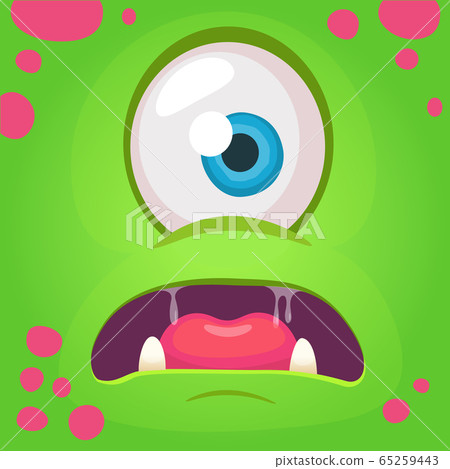 Cartoon angry monster face avatar. Vector Cartoon angry monster face avatar. Vector 65259443