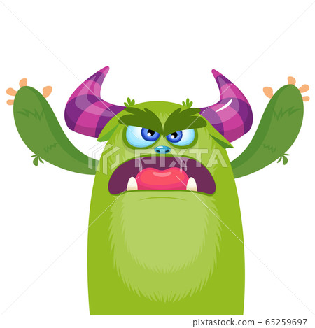 Funny cartoon monster. Vector illustration Funny cartoon monster. Vector illustration 65259697