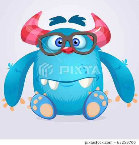 Funny cartoon monster. Vector illustration 65259700