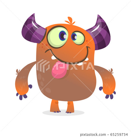 Funny cartoon monster. Vector illustration Funny cartoon monster. Vector illustration 65259734