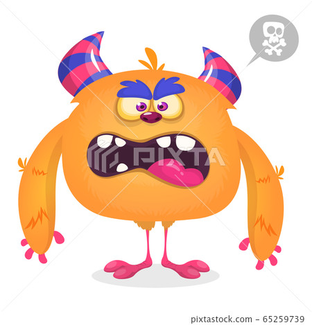 Funny cartoon monster. Vector illustration Funny cartoon monster. Vector illustration 65259739