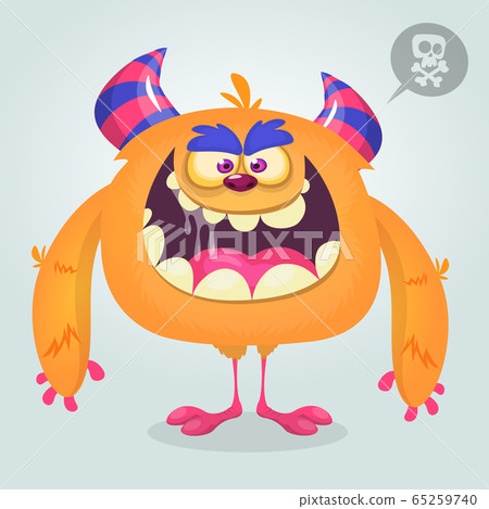 Funny cartoon monster. Vector illustration Funny cartoon monster. Vector illustration 65259740