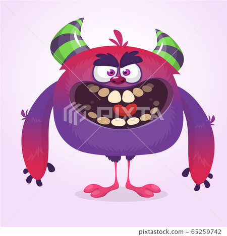 Funny cartoon monster. Vector illustration Funny cartoon monster. Vector illustration 65259742
