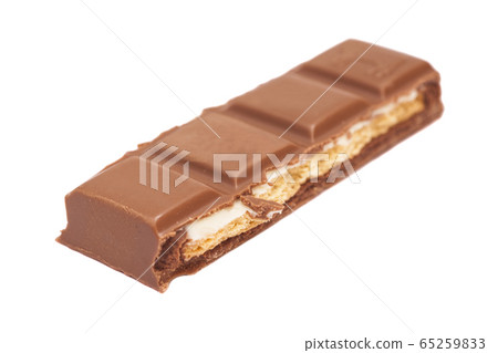 Chocolate bar isolated on the white background 65259833