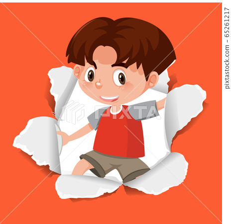 Background template design with happy boy Background template design with happy boy 65261217