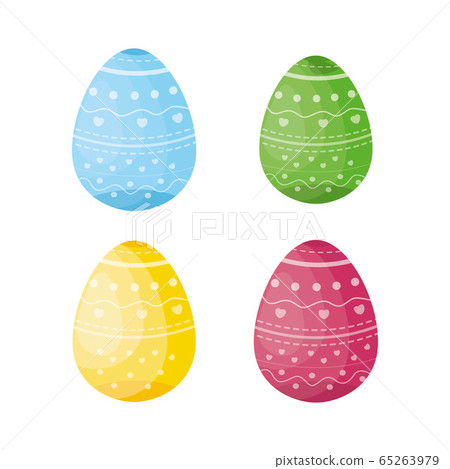 Modern vector iilustration of easter banner template on colourful background. For sale, greeting cards, posters and promotions with eggs and rabbits 65263979