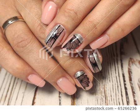 Christmas Nail art manicure. Winter Holiday style 65266236