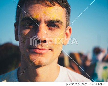 Portrait of man on Color Fest Portrait of man on Color Fest 65266950