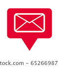 Vector illustration of mail icon. New e-mail symbol. Isolated in white background. 65266987