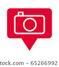 Vector illustration of camera icon. symbol. Allowed to take pictures. Isolated in white background. 65266992