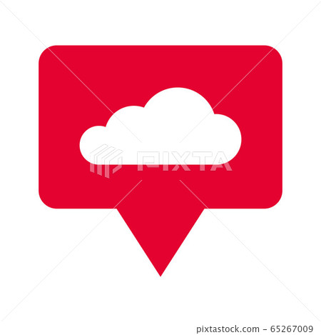Vector illustration of cloud icon. Cloud store symbol. Isolated in white background. 65267009