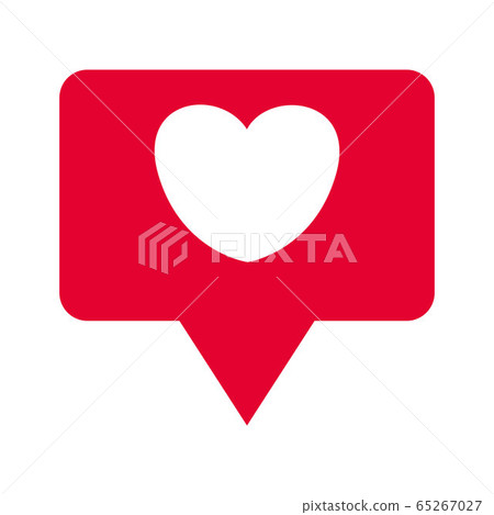 Vector illustration of heart icon. Love symbol. Heart banner. Isolated in white background. 65267027