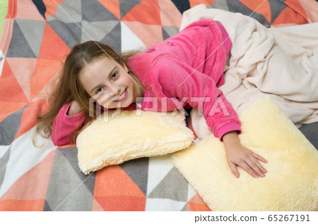 Comfortable pajamas for relax. Girl little kid Comfortable pajamas for relax. Girl little kid 65267191
