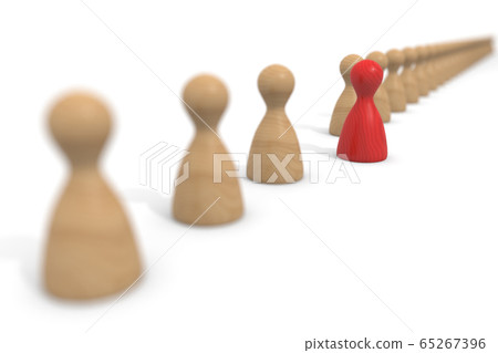 Different things. Same shape. the same color. Same texture. 3D rendering Different things. Same shape. the same color. Same texture. 3D rendering 65267396