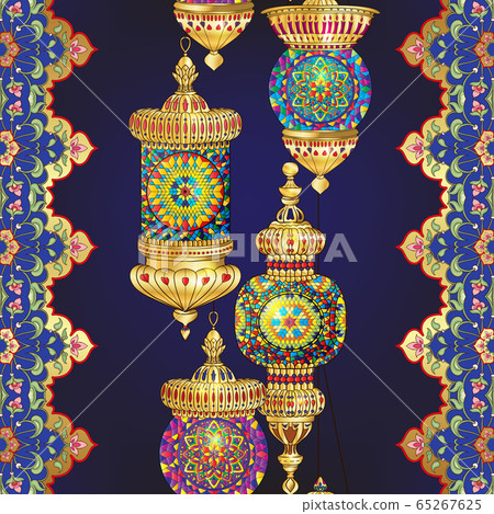 Turkish lantern with mosaic 65267625