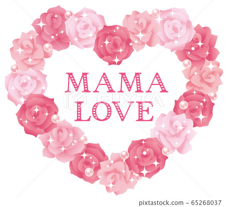 Mother's day rose heart frame 65268037