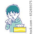 Boy with rhinitis 65269375