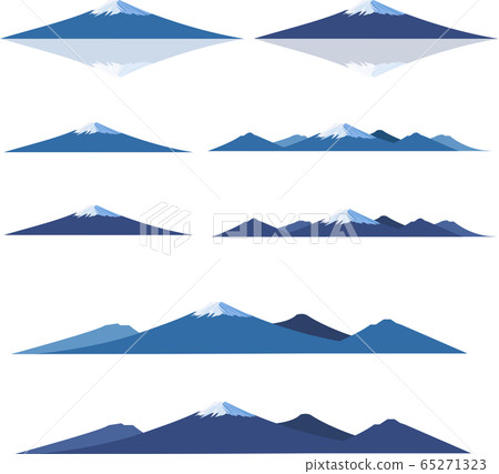 插圖素材富士山背景山旅遊勝地新年賀卡材料矢量 插圖素材 圖庫