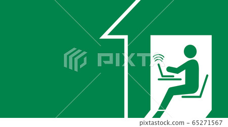遠程辦公象形圖圖像 65271567