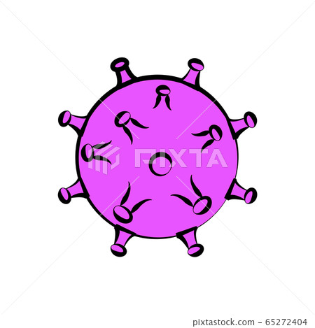 Purple icon of the medical Chinese virus Purple icon of the medical Chinese virus 65272404