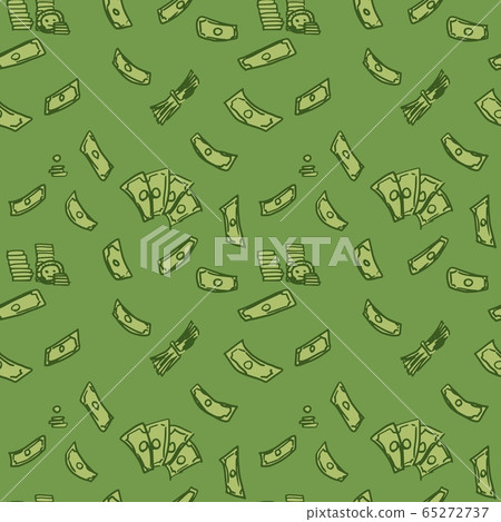scattered money on a green background seamless scattered money on a green background seamless 65272737