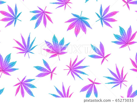 Cannabis leaves seamless pattern, background. 65273033