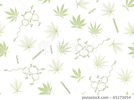 Cannabis leaves seamless pattern, background. 65273054