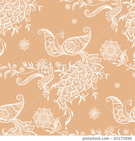 Eastern ethnic style mehendi, traditional indian henna pattern 65273090