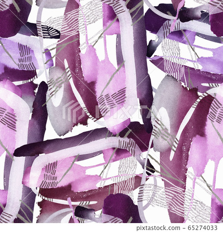 Abstract watercolor seamless pattern - Stock Illustration [65274033 ...