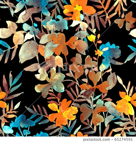 Watercolor floral seamless pattern Watercolor floral seamless pattern 65274591