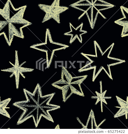 Festive background with Christmas stars drawn of chalk. Holiday seamless pattern. Festive background with Christmas stars drawn of chalk. Holiday seamless pattern. 65275422