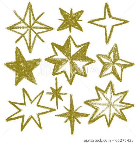 Collection of Christmas stars drawn of chalk.  65275423