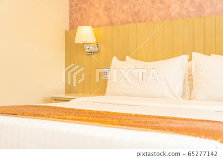 Pillow on bed decoration interior of bedroom interior 65277142