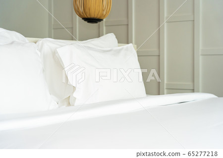 Pillow on bed decoration interior of bedroom interior 65277218