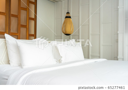 Pillow on bed decoration interior of bedroom interior 65277461