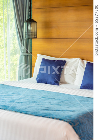 Pillow on bed decoration interior of bedroom interior 65277500