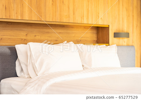 Pillow on bed decoration interior of bedroom interior 65277529