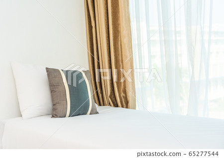 Pillow on bed decoration interior of bedroom interior Pillow on bed decoration interior of bedroom interior 65277544