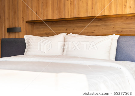 Pillow on bed decoration interior of bedroom interior Pillow on bed decoration interior of bedroom interior 65277568