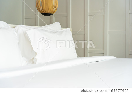 Pillow on bed decoration interior of bedroom interior 65277635
