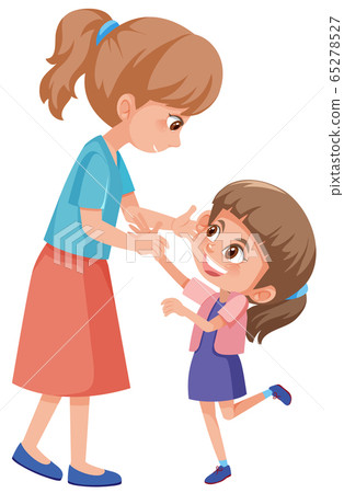 Mother and happy kid on white background Mother and happy kid on white background 65278527