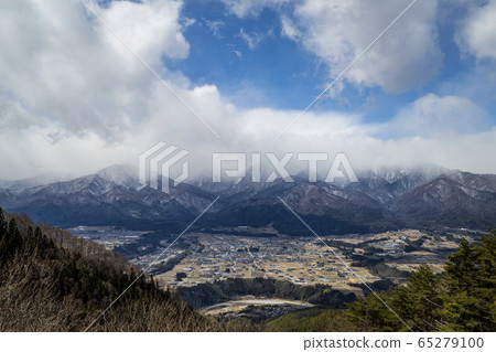 A distant view of Iijima town from Mt. A distant view of Iijima town from Mt. 65279100