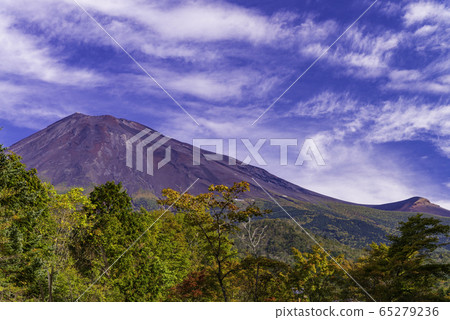 (Shizuoka Prefecture) Mt. Fuji seen from Nishiusuka that turned red 65279236