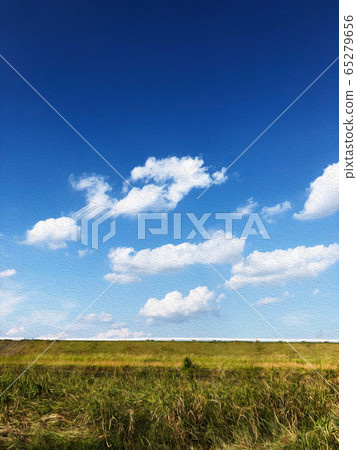 Aozora Harappa meadow landscape oil painting style 65279656