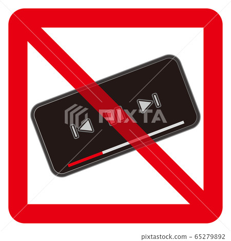 Viewing Prohibited Smartphone video viewing prohibited mark - Stock Illustration [65279892 ...